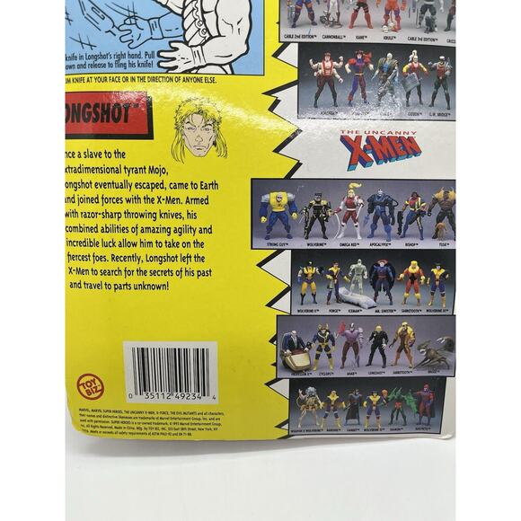 Toy Biz Marvel's Uncanny X-Men Vintage Longshot 1993 5" Action Figure New - Picture 3 of 4